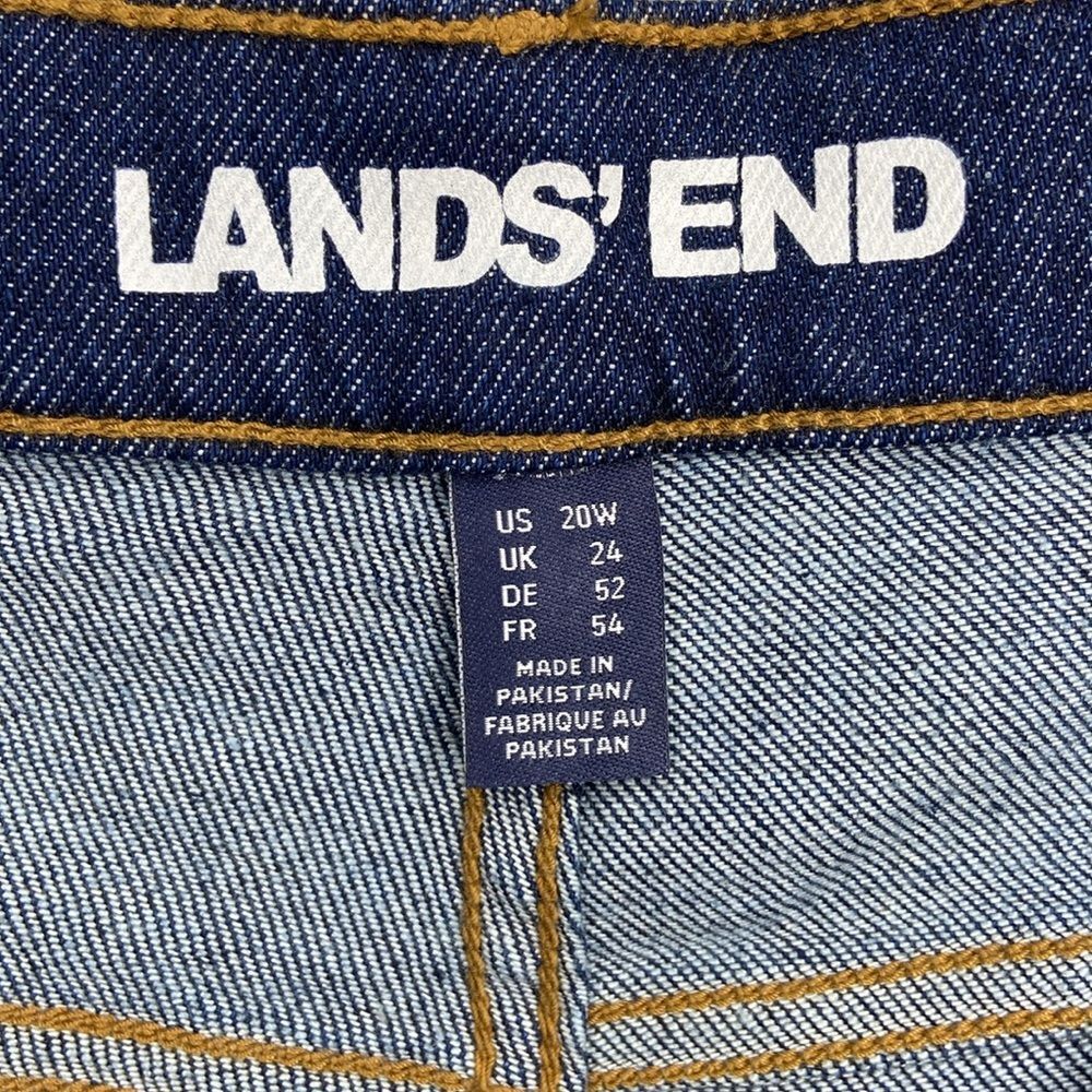 Women’s Dark Blue Denim Wide-Leg Jeans - Picture 2 of 8